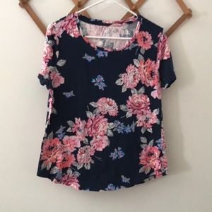 Old navy floral relaxed tee